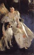 Anders Zorn Mrs Bacon oil painting on canvas